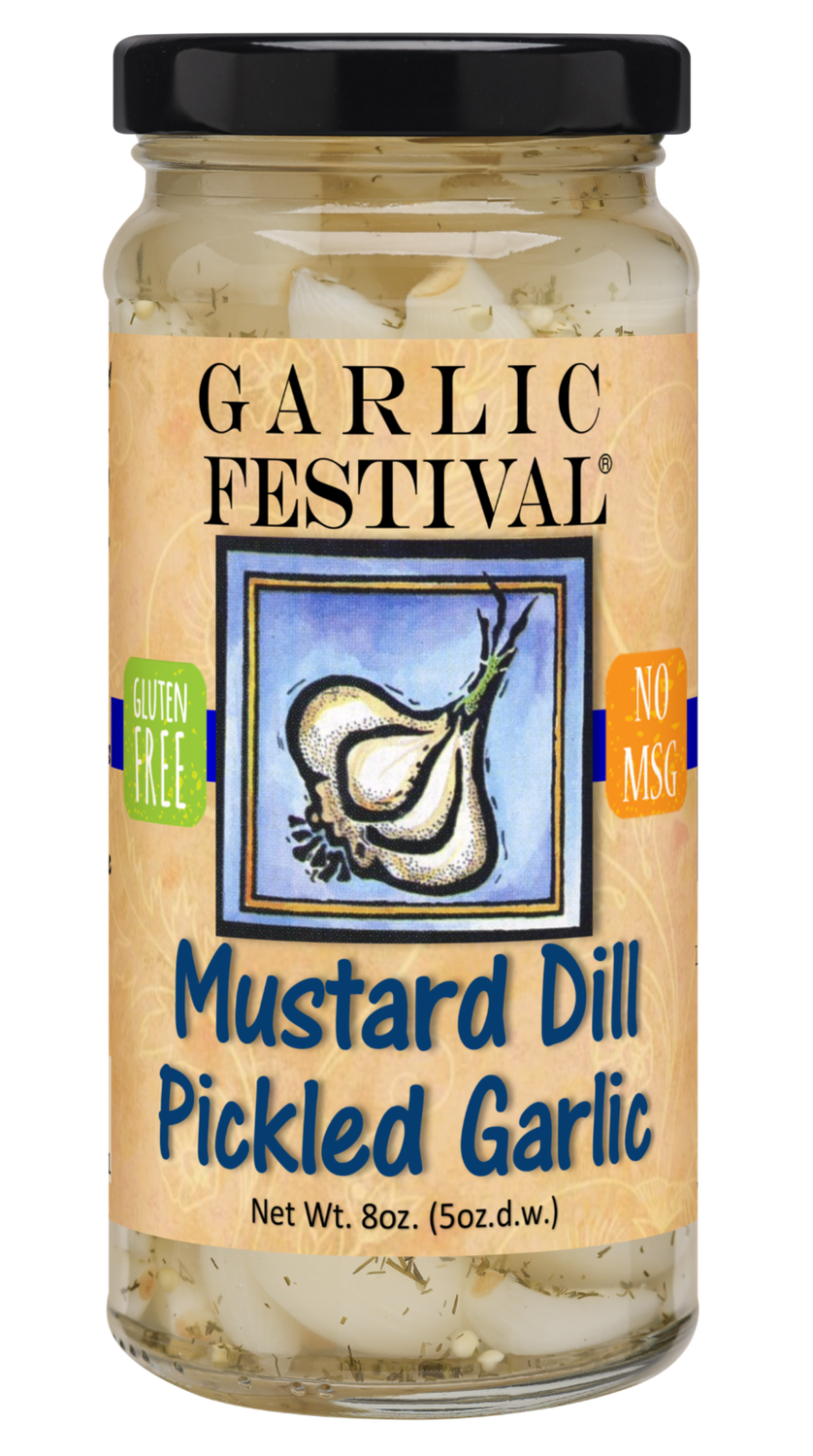 Mustard Dill Pickled Garlic 8 oz.