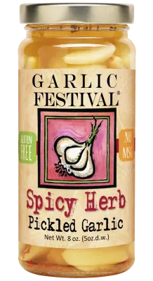 Spicy Herb Pickled Garlic 8oz
