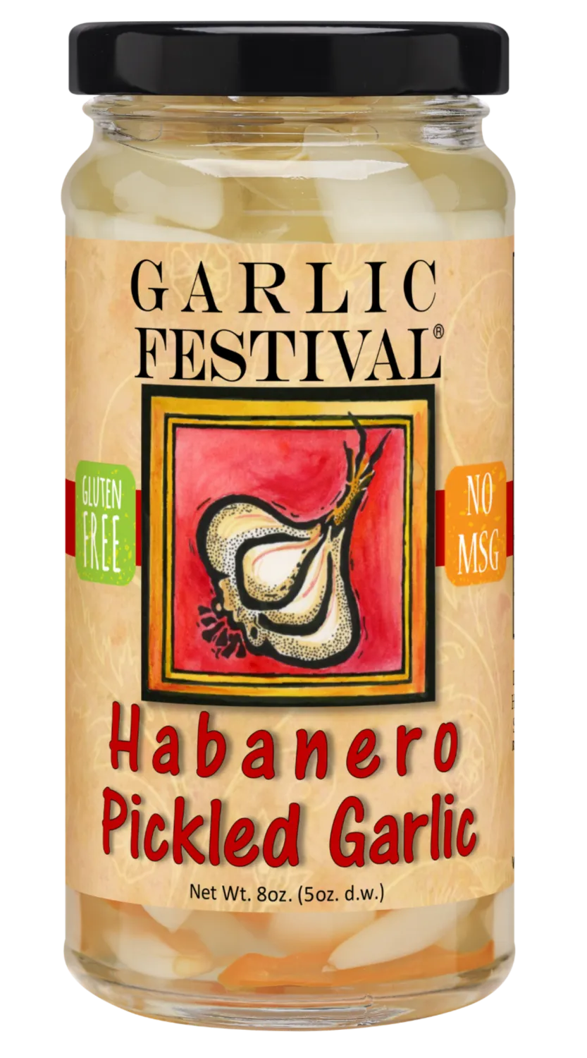 Habanero Pickled Garlic 8 oz.