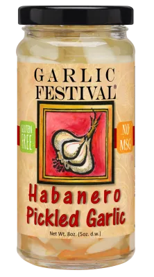 Habanero Pickled Garlic 8 oz.