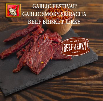 Garlic Smokey Sriracha Beef Brisket Jerky