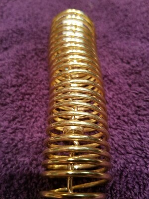Sacred Geometry-Acu-vac coil -24K gold plated -(Sacred Cubit)