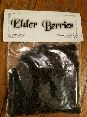 Elder Berries whole   -1oz  Bag