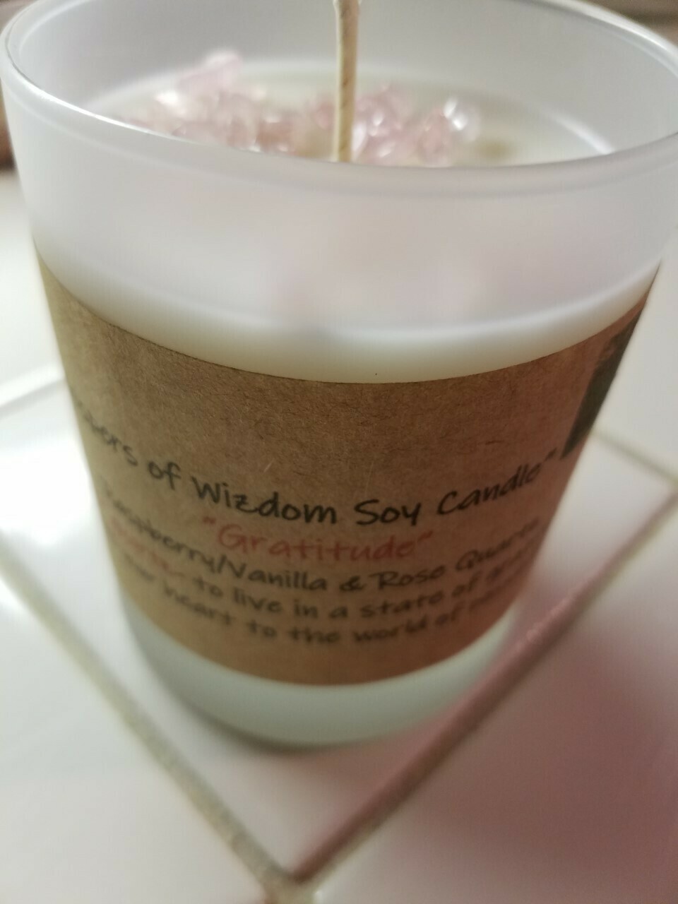 Judy's Soy Candle -Gratitude-Raspberry/Vanilla