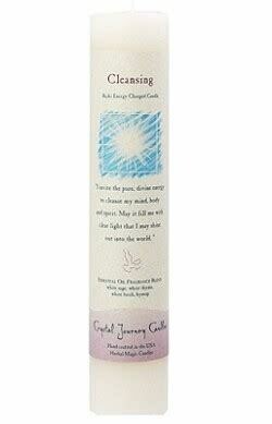Candle Slim Pillar - Cleansing -Reiki Charged