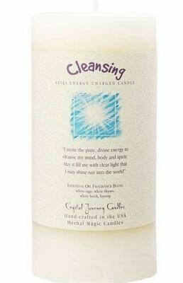 Candle 3x6 Pillar - Cleansing -Reiki Charged