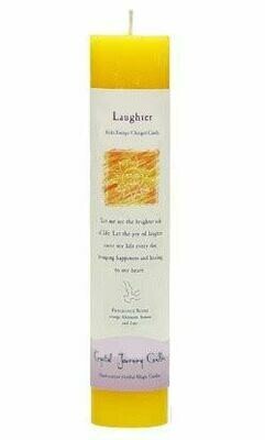 Candle Slim Pillar - Laughter -Reiki Charged