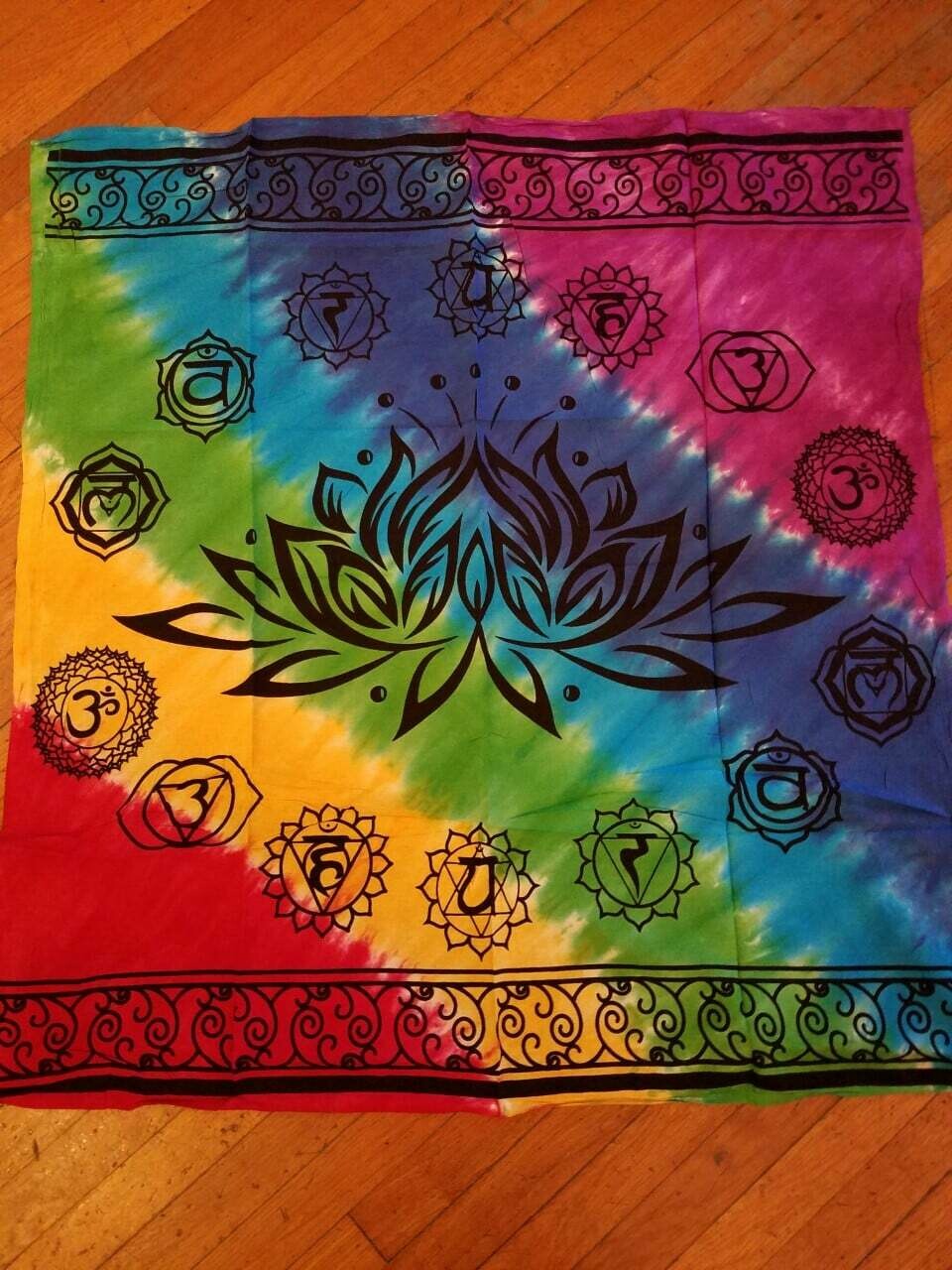 Cloth (tapestry) Altar Cloth Lotus Chakra 36x36 square