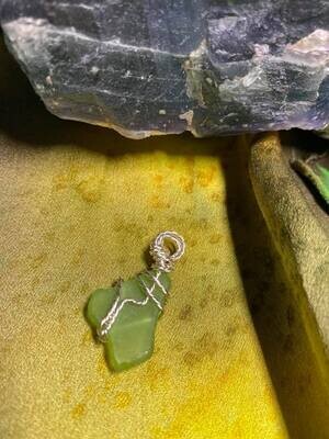 Pendant Newfoundland Green Sea Glass(Twist) -Handmade by Goddess Janelle SALE Reg $54.95 SALE $39.95