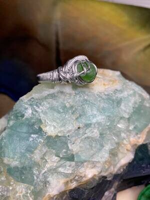 Ring Green Sea Glass Beauty!!  -Handmade by Goddess Janelle