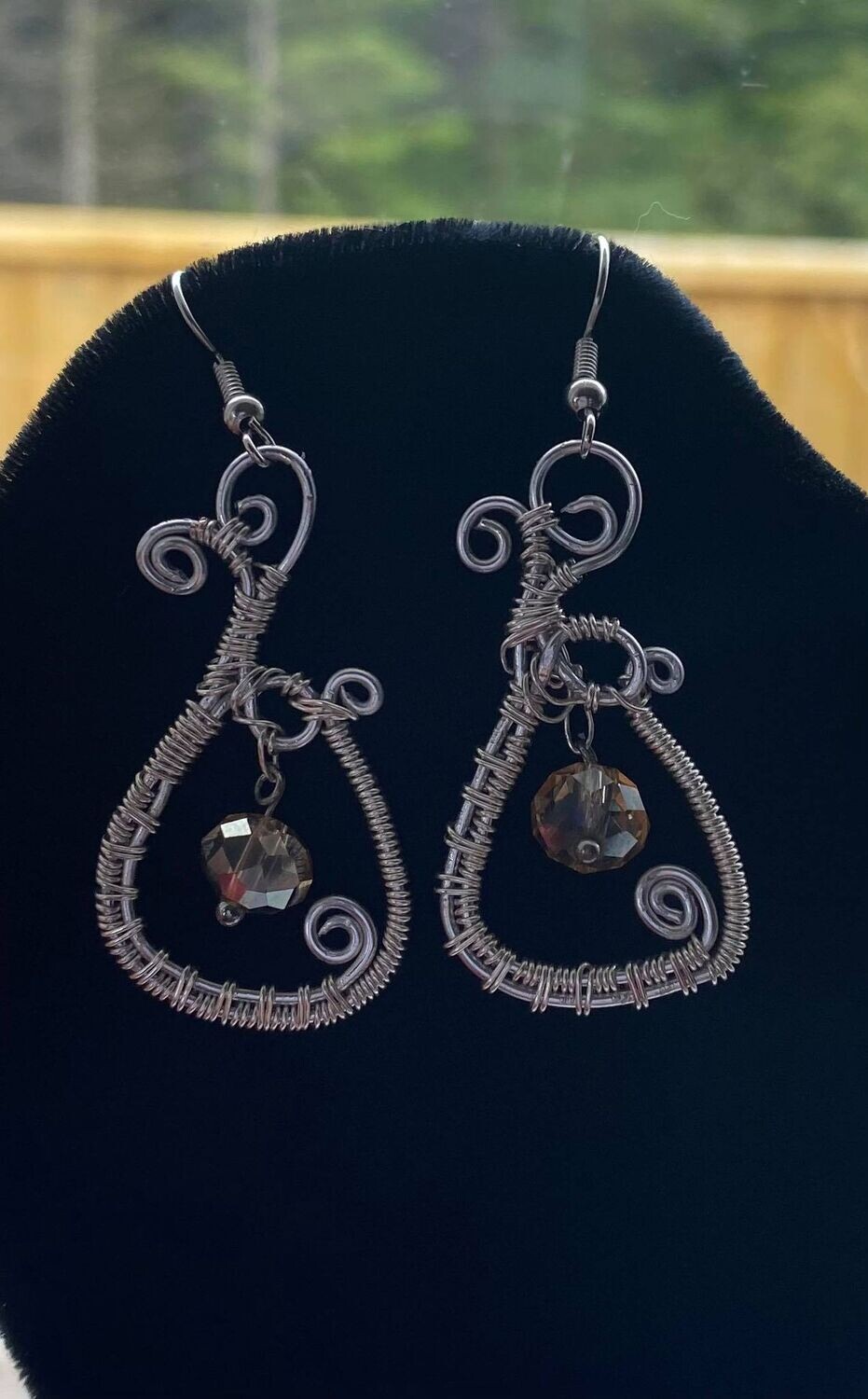 Earrings Smoky Quartz Bead/detail/detail/DETAIL!! -Handmade by Goddess Janelle