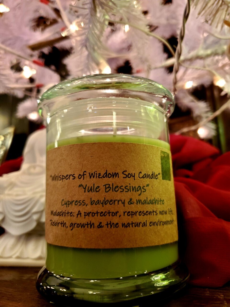 Judy's Soy Candle -Yule Blessings NEW SIZE 2021-Cypress & Bayberry