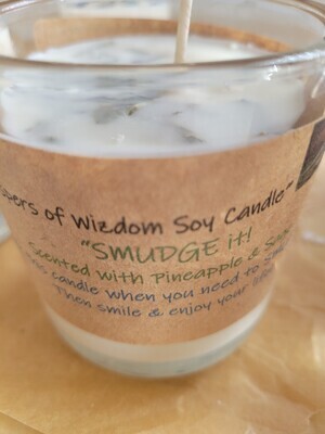 Judy's Soy Candle -Smudge-IT - Most with Glass Lid