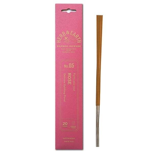 Incense Herb & Earth (Less Smoke) Rose  (20 stick packet)