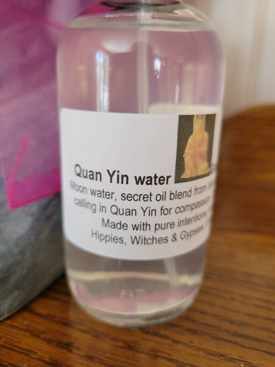 Moon Water -Quan Yin 4 ozs glass - Goddess of Love & Compassion