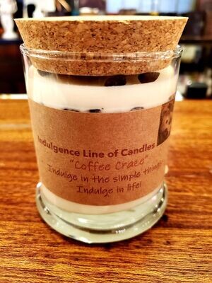 Judy's Soy Candle -Indulgence- Coffee Craze with Cork Lid.