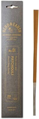 Incense Herb & Earth Patchouli(Less Smoke)- One Package of 20 sticks