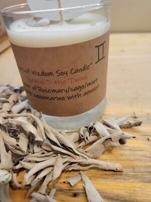 Judy's Soy Candle -Gemini - Rosemary/Sage & Mint