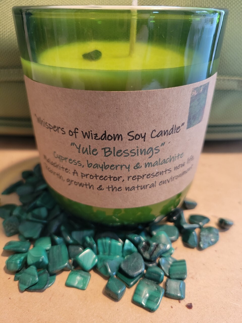 Judy's Soy Candle -Yule Blessings NEW SIZE 2022-Cypress & Bayberry(Large) Available September 2022.
