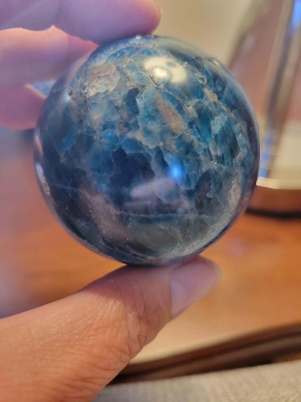 Sphere Beautiful Blue Apatite