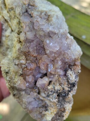 Crystal/Mineral Newfoundland, Canada/ One of a Kind Pieces/Amethyst/clear quartz/calcite/Barite almost 2lbs!!
