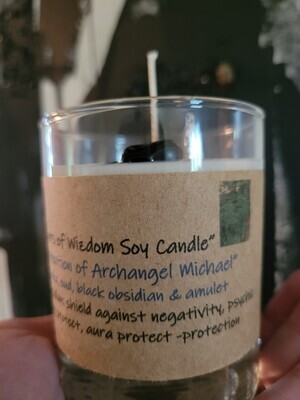 Judy&#39;s Soy Candle -Archangel Michael- Tonka &amp; Oud