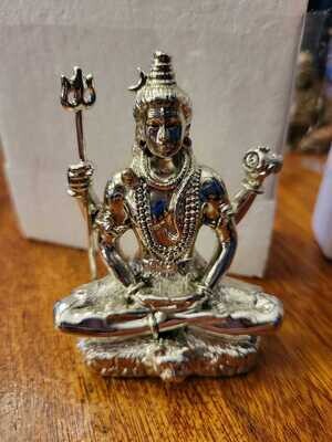 Statue (small) Shiva Silver tone (cold Cast Resin)
