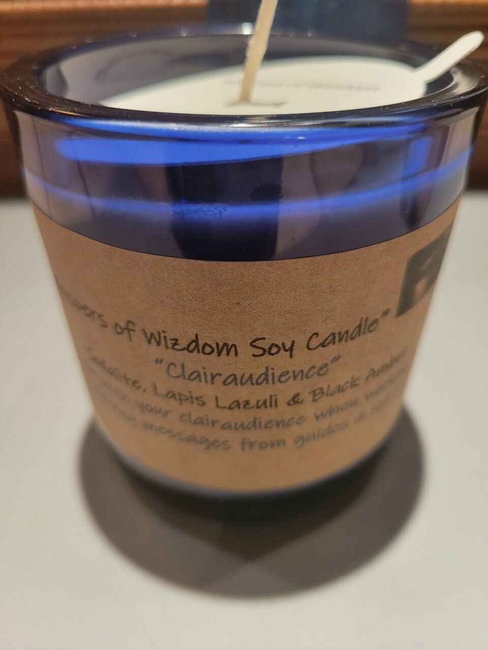 Judy&#39;s Soy Candle -Clairaudience - Thick Wall Blue