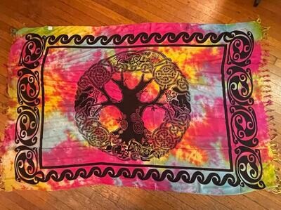 Cloth/Sarong/Altar/Wall Hanging- Celtic Tree  44x72 inches.