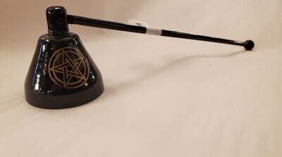 Candle Snuffer Black Pentacle 7inches Metal