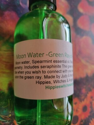 Judy's Moon Water -Green Ray of Healing-High Vibe 4oz Glass