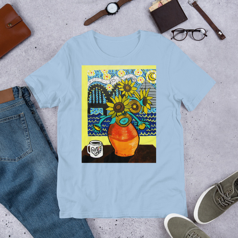 Sunflowers under Memphis Nights Short-Sleeve Unisex T-Shirt