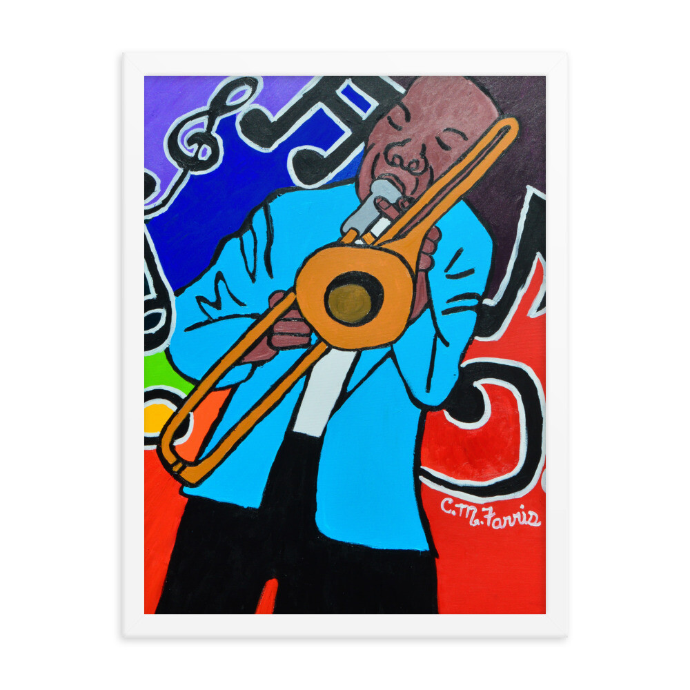 Jazz It Up 18X24 Framed Print, Color: White