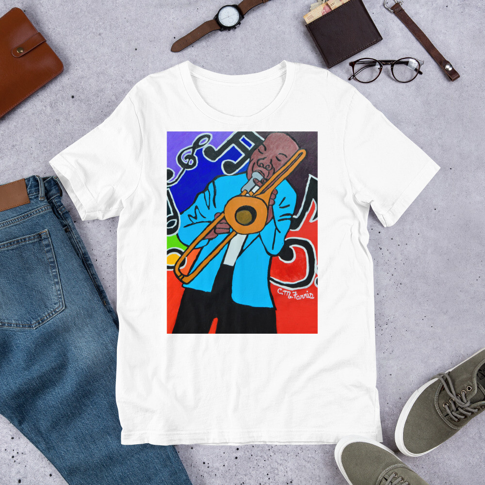 Jazz It Up Short-Sleeve Unisex T-Shirt, Color: White, Size: S