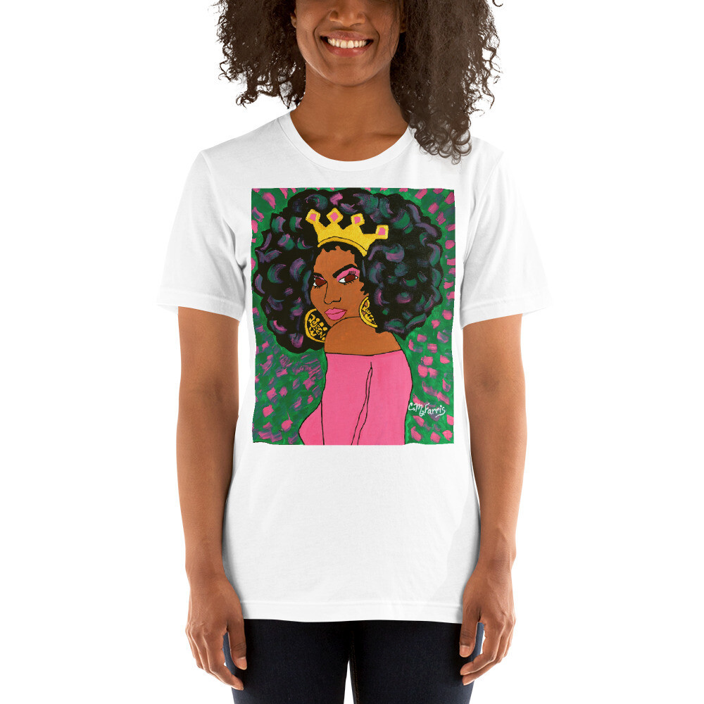 Black Queen Short-Sleeve Unisex T-Shirt, Color: White, Size: XS