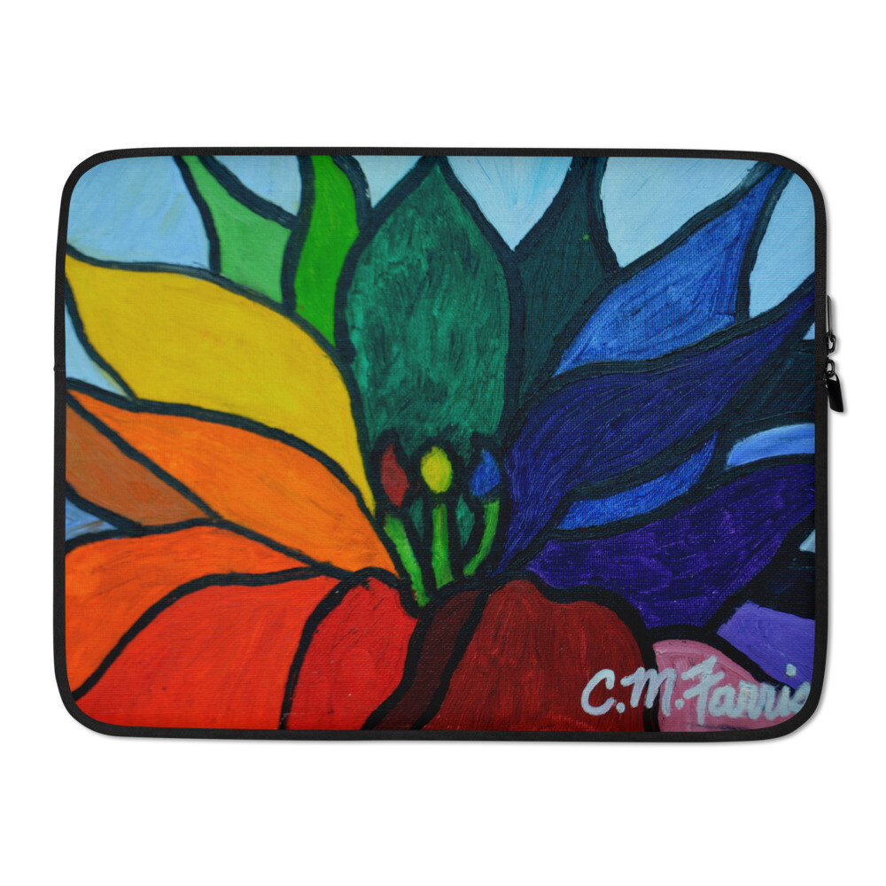 Rainbow Lotus Flower Laptop Sleeve