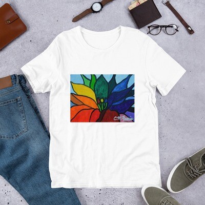 Rainbow Lotus Flower Short-Sleeve Unisex T-Shirt