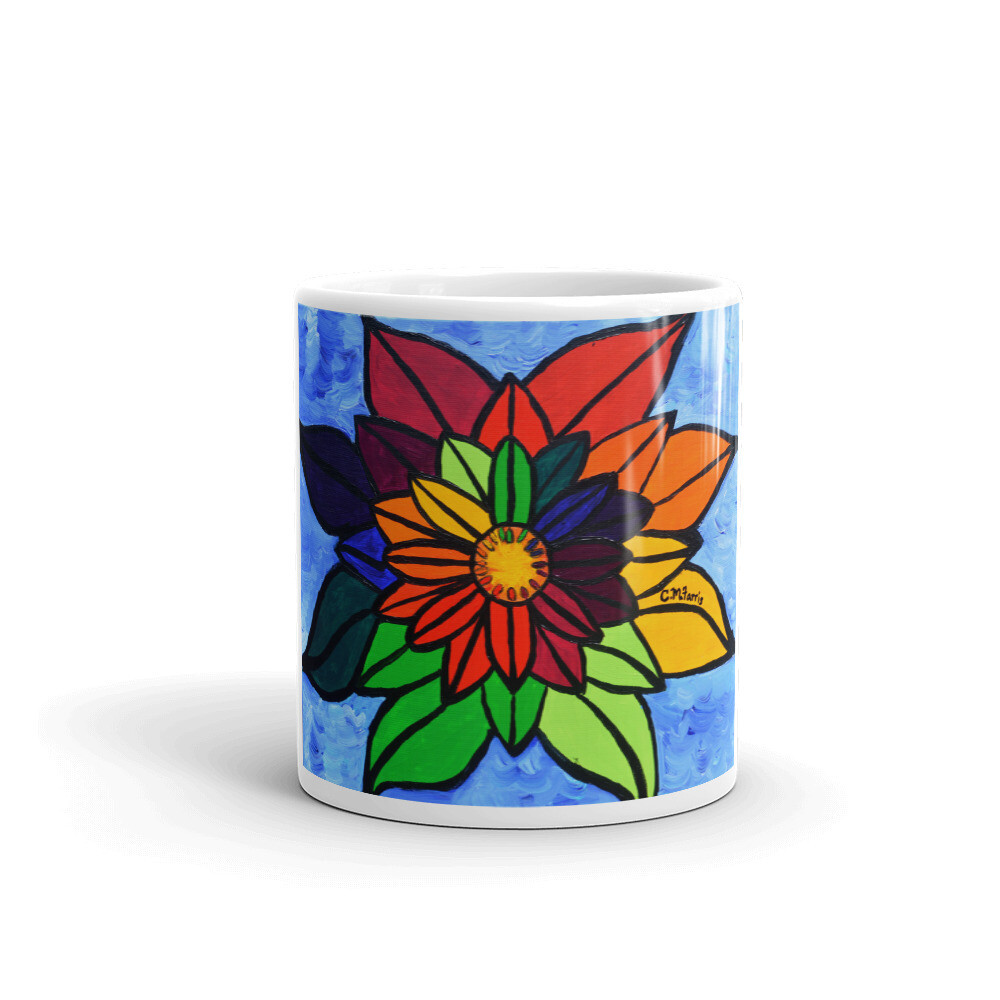 Rainbow Lotus 2 Mug, Size: 11oz