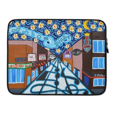  Memphis Nights on Beale Street Laptop Sleeve