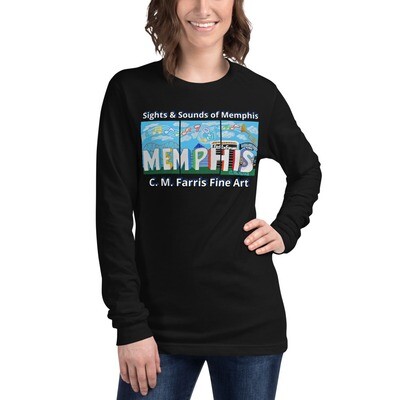 Women's Sights &amp; Sounds of Memphis Unisex Long Sleeve Tee