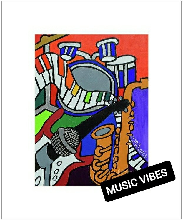 Music Vibes Matted Print 14x18