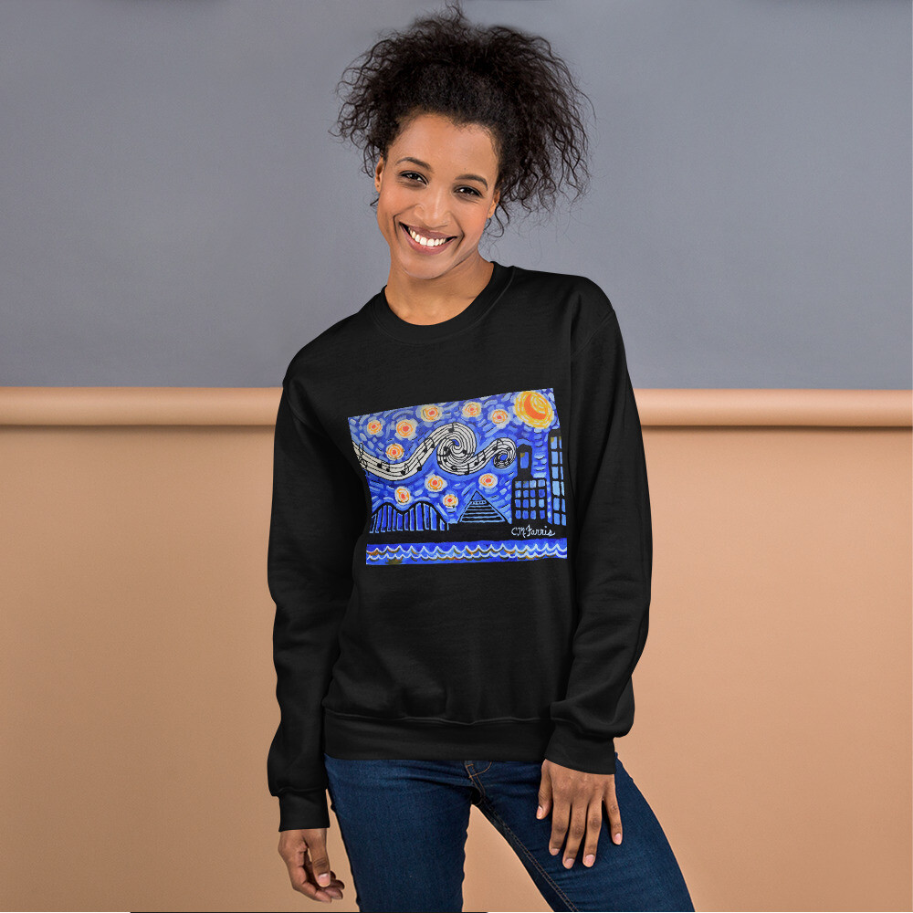 Memphis Nights Women&#39;s Sweatshirt, Color: Black, Size: S