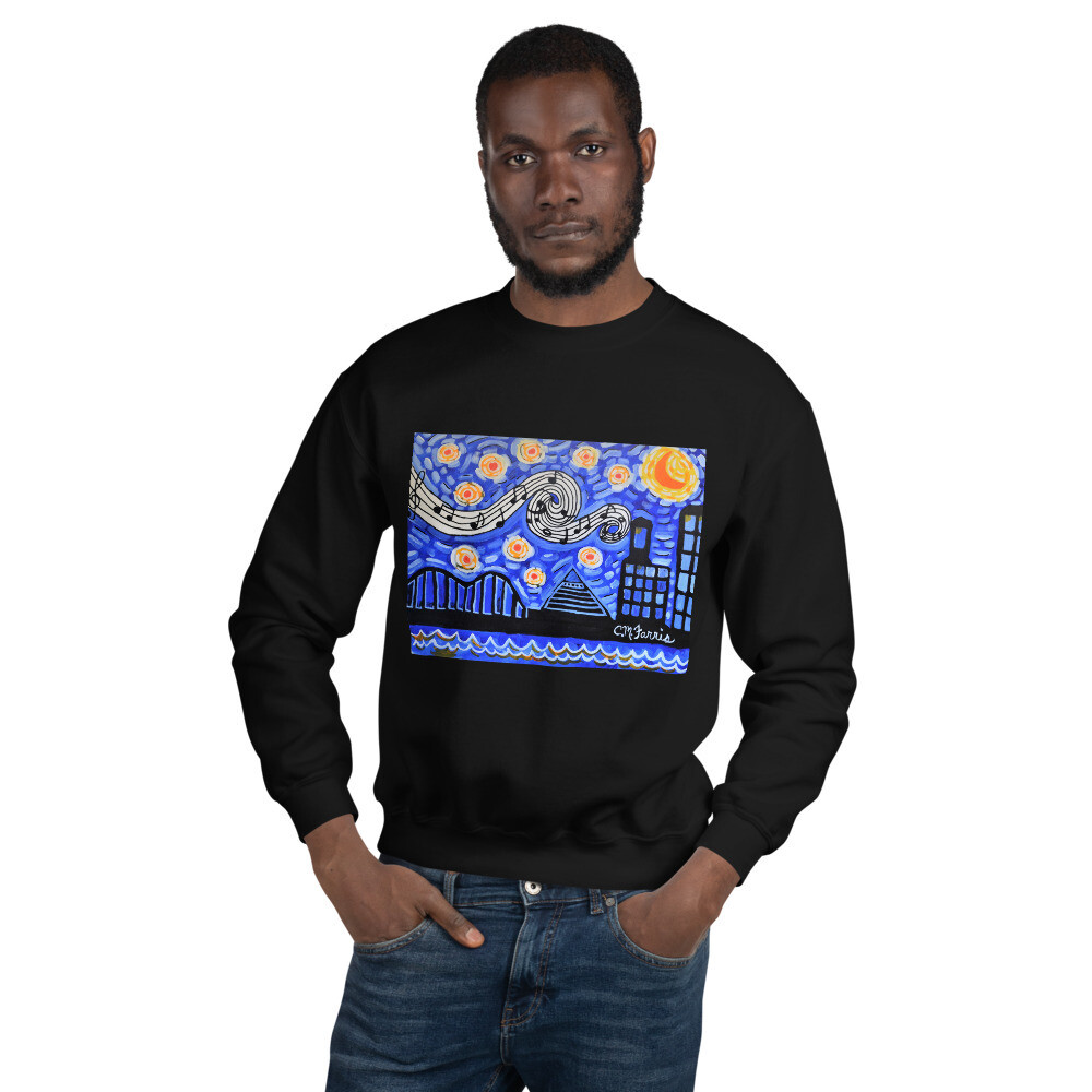 Memphis Nights Men&#39;s  Sweatshirt, Color: Black, Size: S