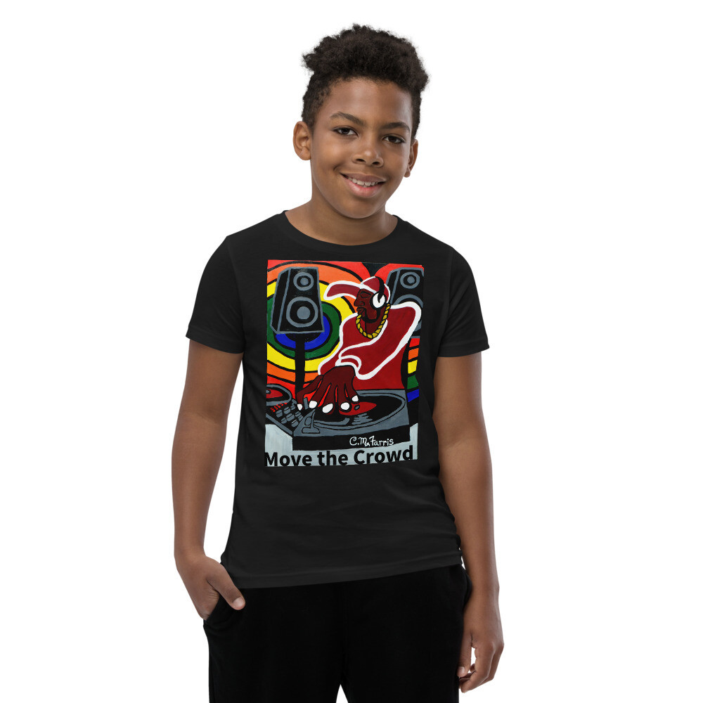 Move the Crowd Youth Short Sleeve T-Shirt, Color: Black, Size: S