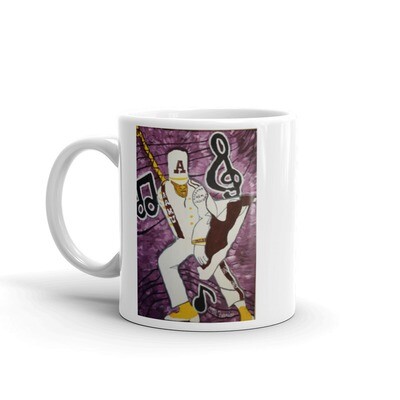 AAMU Drum Major White glossy mug