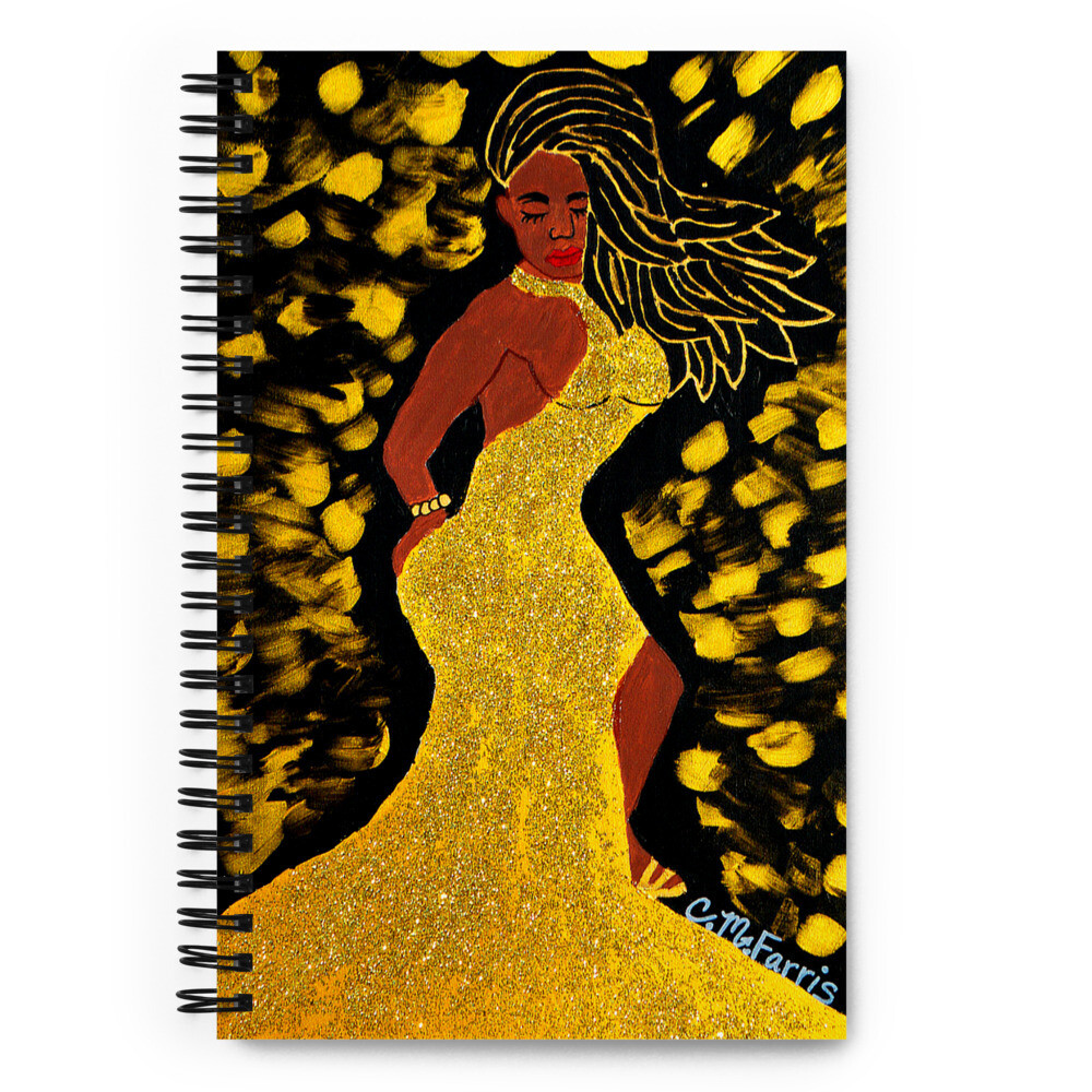 Goleden Goddess Spiral notebook