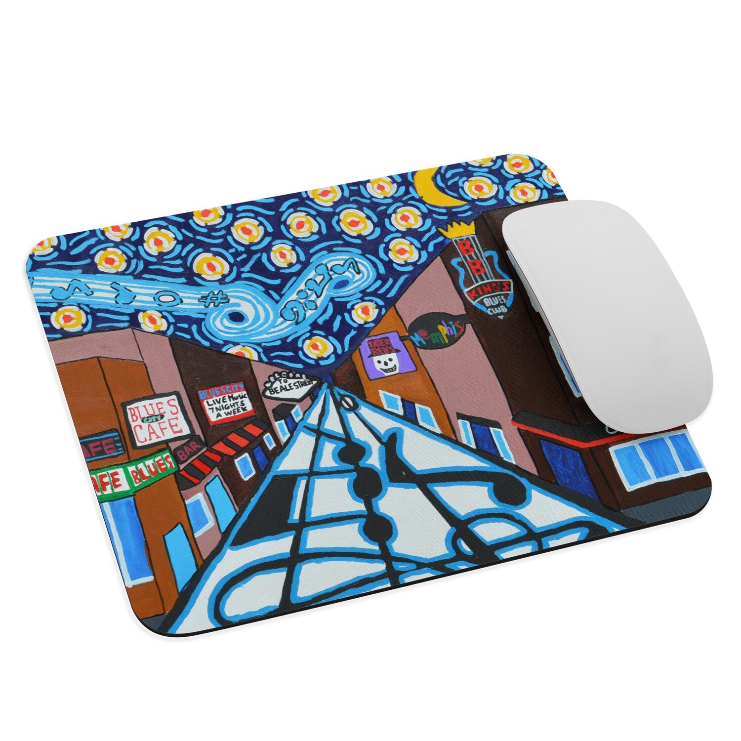Memphis Nights on Beale Street Mouse pad