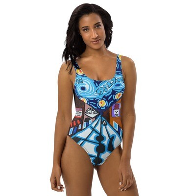 Memphis Nights on Beale St. One-Piece Swimsuit