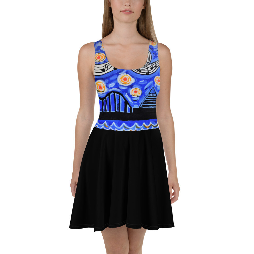 Memphis Nights Skater Dress, Size: XS