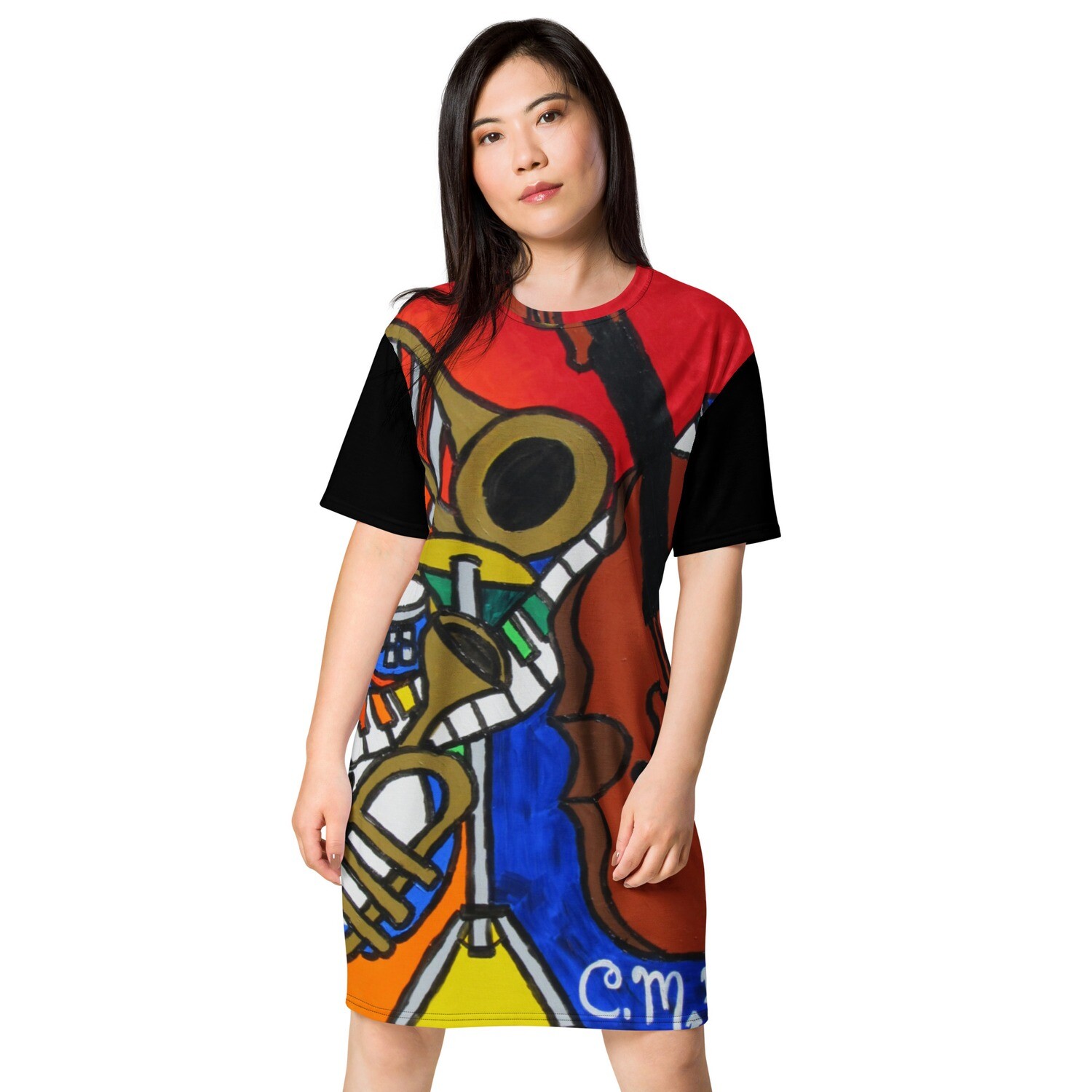 Music Vibes #2 T-shirt dress, Size: 2XS